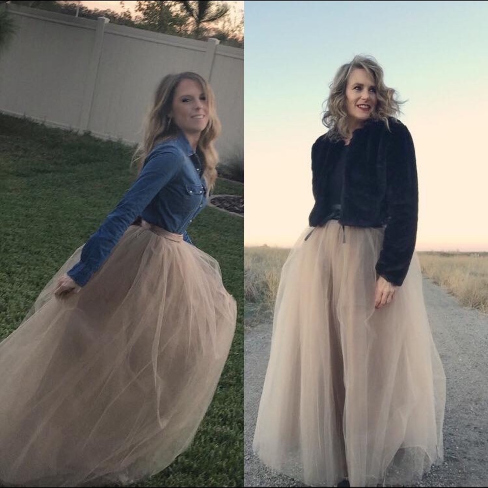 Gold/Tan Tulle Skirt